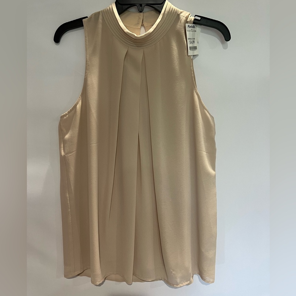 NWT Naked Zebra High Neck 3-Button Back of Neck Closure